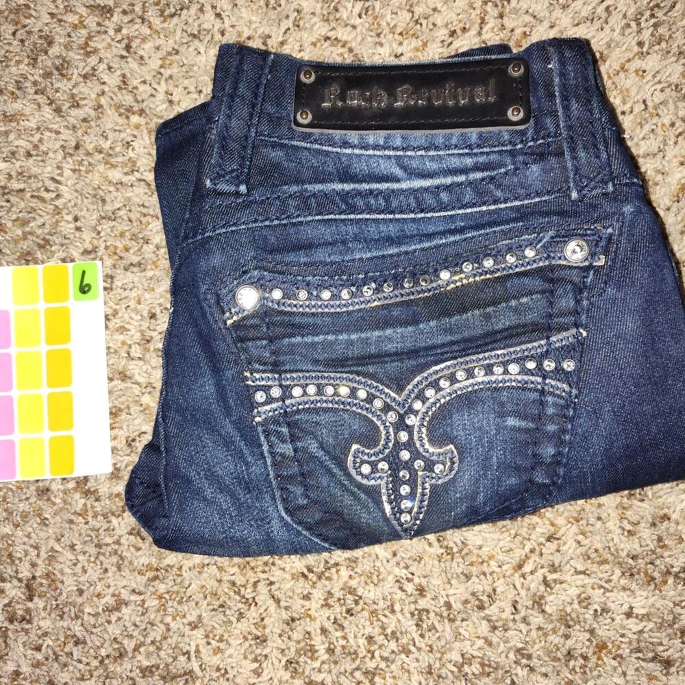 Womens Rock Revival Jeans Size 26/ 33' Inseam/ Charlotte Straight